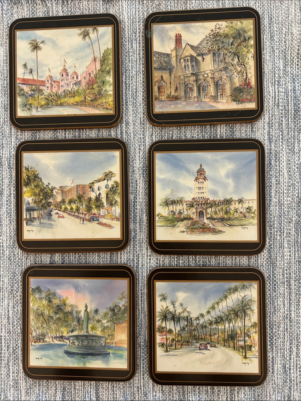 Vintage Pimpernel Coasters with a great little Summer Vibe…